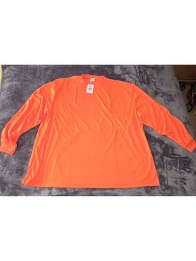 Tru Fit neon orange long sleeve athletic shirt 2XL